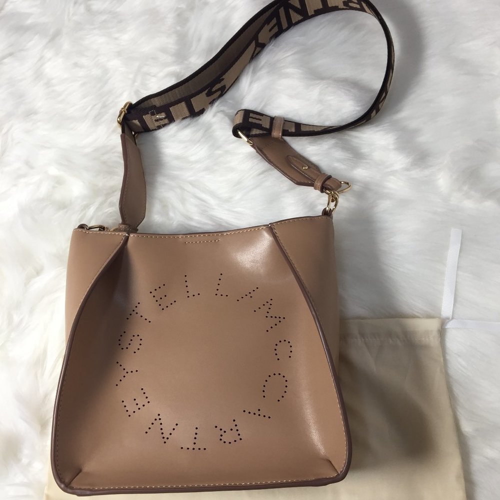 Stella McCartney Logo Crossbody Bag Sand color